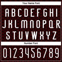 Load image into Gallery viewer, Custom Red White-Black Geometric Shape Sublimation Volleyball Uniform Jersey