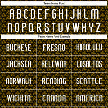 Laden Sie das Bild in den Galerie-Viewer, Custom Gold White-Black Geometric Shape Sublimation Volleyball Uniform Jersey