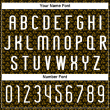 Laden Sie das Bild in den Galerie-Viewer, Custom Gold White-Black Geometric Shape Sublimation Volleyball Uniform Jersey