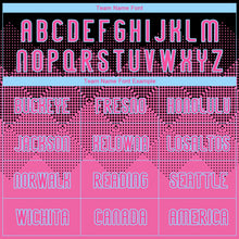 Load image into Gallery viewer, Custom Pink Black-Light Blue Geometric Shape Sublimation Volleyball Uniform Jersey