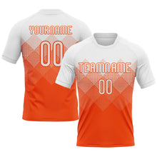 Загрузить изображение в средство просмотра галереи, Custom Orange White Geometric Shape Sublimation Volleyball Uniform Jersey