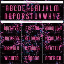 Загрузить изображение в средство просмотра галереи, Custom Black Pink-Light Blue Abstract Fragment Art Sublimation Volleyball Uniform Jersey