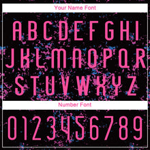 Загрузить изображение в средство просмотра галереи, Custom Black Pink-Light Blue Abstract Fragment Art Sublimation Volleyball Uniform Jersey