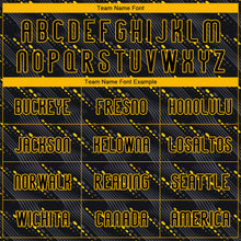 Laden Sie das Bild in den Galerie-Viewer, Custom Black Gold Geometric Shape Sublimation Volleyball Uniform Jersey