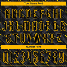 Laden Sie das Bild in den Galerie-Viewer, Custom Black Gold Geometric Shape Sublimation Volleyball Uniform Jersey