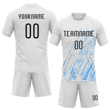 Загрузить изображение в средство просмотра галереи, Custom White Black-Light Blue Splash Sublimation Volleyball Uniform Jersey