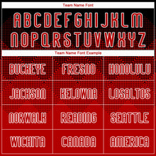 Load image into Gallery viewer, Custom Red Black-White Geometric Shape Sublimation Volleyball Uniform Jersey