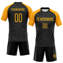 Загрузить изображение в средство просмотра галереи, Custom Black Gold Animal Print Sublimation Volleyball Uniform Jersey