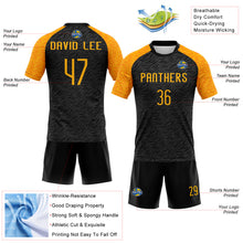 Загрузить изображение в средство просмотра галереи, Custom Black Gold Animal Print Sublimation Volleyball Uniform Jersey
