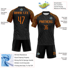 Загрузить изображение в средство просмотра галереи, Custom Black Bay Orange Animal Print Sublimation Volleyball Uniform Jersey