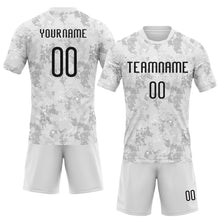 Загрузить изображение в средство просмотра галереи, Custom White Black-Gray Abstract Shape Sublimation Volleyball Uniform Jersey