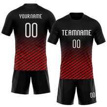 Загрузить изображение в средство просмотра галереи, Custom Black White-Red Geometric Shape Sublimation Volleyball Uniform Jersey