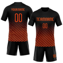 Загрузить изображение в средство просмотра галереи, Custom Black Orange Geometric Shape Sublimation Volleyball Uniform Jersey