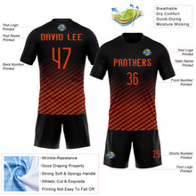 Загрузить изображение в средство просмотра галереи, Custom Black Orange Geometric Shape Sublimation Volleyball Uniform Jersey