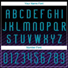 Laden Sie das Bild in den Galerie-Viewer, Custom Black Teal-Purple Geometric Shape Sublimation Volleyball Uniform Jersey