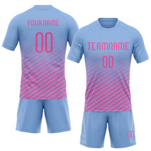 Charger l'image dans la galerie, Custom Light Blue Pink Geometric Shape Sublimation Volleyball Uniform Jersey