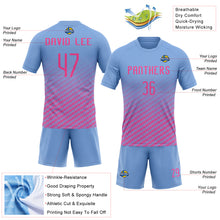 Charger l'image dans la galerie, Custom Light Blue Pink Geometric Shape Sublimation Volleyball Uniform Jersey
