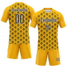 Charger l'image dans la galerie, Custom Gold Black-White Geometric Shape Sublimation Volleyball Uniform Jersey