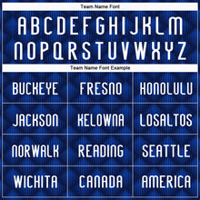 Загрузить изображение в средство просмотра галереи, Custom Navy White-Thunder Blue Geometric Shape Sublimation Volleyball Uniform Jersey