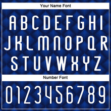 Загрузить изображение в средство просмотра галереи, Custom Navy White-Thunder Blue Geometric Shape Sublimation Volleyball Uniform Jersey