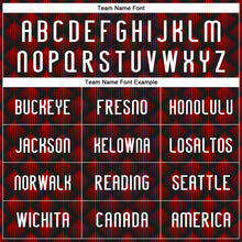 Laden Sie das Bild in den Galerie-Viewer, Custom Black White-Red Geometric Shape Sublimation Volleyball Uniform Jersey