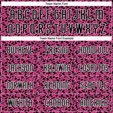 Load image into Gallery viewer, Custom Pink Black-White Geometric Shape Sublimation Volleyball Uniform Jersey