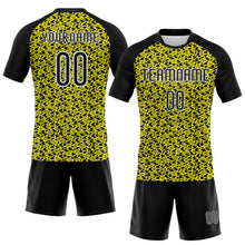 Charger l'image dans la galerie, Custom Light Yellow Black-White Geometric Shape Sublimation Volleyball Uniform Jersey