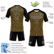 Charger l'image dans la galerie, Custom Old Gold Black-White Geometric Shape Sublimation Volleyball Uniform Jersey