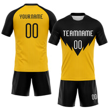 Загрузить изображение в средство просмотра галереи, Custom Yellow White-Black Line Sublimation Volleyball Uniform Jersey