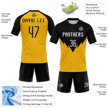 Загрузить изображение в средство просмотра галереи, Custom Yellow White-Black Line Sublimation Volleyball Uniform Jersey