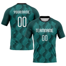 Загрузить изображение в средство просмотра галереи, Custom Midnight Green White-Black Geometric Shape Sublimation Volleyball Uniform Jersey