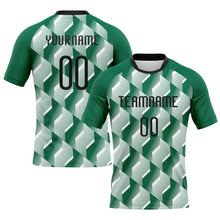 Загрузить изображение в средство просмотра галереи, Custom Kelly Green Black-White Geometric Shape Sublimation Volleyball Uniform Jersey