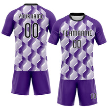 Charger l'image dans la galerie, Custom Purple Black-White Geometric Shape Sublimation Volleyball Uniform Jersey