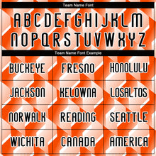 Laden Sie das Bild in den Galerie-Viewer, Custom Orange Black-White Geometric Shape Sublimation Volleyball Uniform Jersey