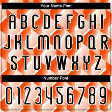 Laden Sie das Bild in den Galerie-Viewer, Custom Orange Black-White Geometric Shape Sublimation Volleyball Uniform Jersey