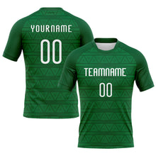Загрузить изображение в средство просмотра галереи, Custom Kelly Green White Geometric Shape Sublimation Volleyball Uniform Jersey