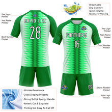 Charger l'image dans la galerie, Custom Kelly Green White-Black Abstract Lines Sublimation Volleyball Uniform Jersey