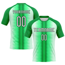 Charger l'image dans la galerie, Custom Kelly Green White-Black Abstract Lines Sublimation Volleyball Uniform Jersey