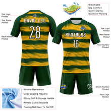 Загрузить изображение в средство просмотра галереи, Custom Green Yellow-Black Abstract Lines Sublimation Volleyball Uniform Jersey