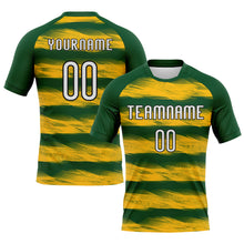 Загрузить изображение в средство просмотра галереи, Custom Green Yellow-Black Abstract Lines Sublimation Volleyball Uniform Jersey