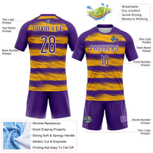 Charger l'image dans la galerie, Custom Purple Yellow-White Abstract Lines Sublimation Volleyball Uniform Jersey