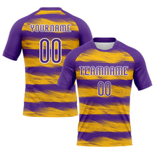 Charger l'image dans la galerie, Custom Purple Yellow-White Abstract Lines Sublimation Volleyball Uniform Jersey
