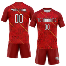 Charger l'image dans la galerie, Custom Red White-Black Lines Sublimation Volleyball Uniform Jersey