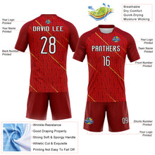 Charger l'image dans la galerie, Custom Red White-Black Lines Sublimation Volleyball Uniform Jersey
