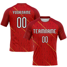 Charger l'image dans la galerie, Custom Red White-Black Lines Sublimation Volleyball Uniform Jersey