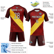 Charger l'image dans la galerie, Custom Red Yellow-Black Lines Sublimation Volleyball Uniform Jersey