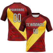 Charger l'image dans la galerie, Custom Red Yellow-Black Lines Sublimation Volleyball Uniform Jersey