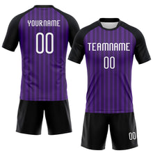 Charger l'image dans la galerie, Custom Purple White-Black Lines Sublimation Volleyball Uniform Jersey