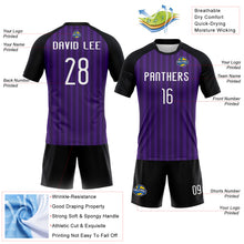 Charger l'image dans la galerie, Custom Purple White-Black Lines Sublimation Volleyball Uniform Jersey