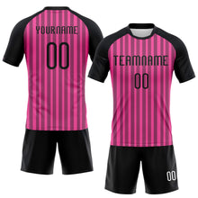 Загрузить изображение в средство просмотра галереи, Custom Pink Black-White Lines Sublimation Volleyball Uniform Jersey